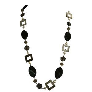 Premier Design‎ Stone And Mother Of Pearl Signed Necklace
